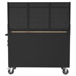Husky Modular Tool Storage 52 In. W Standard Duty Black Mobile Workbench Cabinet With Pegboard 22 Husky Modular Tool Storage 52 In. W Standard Duty Black Mobile Workbench Cabinet With Pegboard -Husky Shop black husky mobile workbenches h52modsuite2 1f 1000