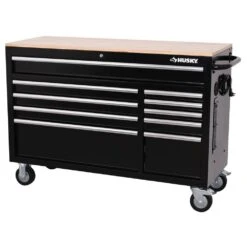 Husky Modular Tool Storage 72 In. W Standard Duty Black Mobile Workbench With 8-Drawer Top Tool Chest And 20 In. Side Locker 23 Husky Modular Tool Storage 72 In. W Standard Duty Black Mobile Workbench With 8-Drawer Top Tool Chest And 20 In. Side Locker -Husky Shop black husky mobile workbenches h52modsuite3 44 1000