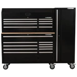Husky Modular Tool Storage 72 In. W Standard Duty Black Mobile Workbench With 8-Drawer Top Tool Chest And 20 In. Side Locker 19 Husky Modular Tool Storage 72 In. W Standard Duty Black Mobile Workbench With 8-Drawer Top Tool Chest And 20 In. Side Locker -Husky Shop black husky mobile workbenches h52modsuite3 66 1000