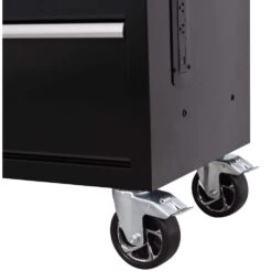 Husky Modular Tool Storage 52 In. W X 20 In. D Standard Duty Black Mobile Workbench Cabinet -Husky Shop black husky mobile workbenches h52mwc10mod 44 1000
