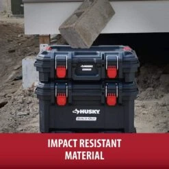 Husky Build-Out 22 In. Modular Tool Storage Large Tool Crate -Husky Shop black husky modular tool storage systems 22841 66 1000