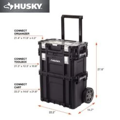 Husky 22 In. Connect Rolling System Tool Box -Husky Shop black husky modular tool storage systems 230381 40 1000