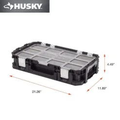Husky Connect Stackable Portable Heavy Duty Lightweight 10-Compartment Small Tool And Parts Organizer 9 Husky Connect Stackable Portable Heavy Duty Lightweight 10-Compartment Small Tool And Parts Organizer -Husky Shop black husky modular tool storage systems 236667 40 1000