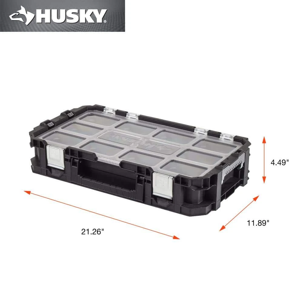 Husky Connect Stackable Portable Heavy Duty Lightweight 10-Compartment Small Tool And Parts Organizer 3 Husky Connect Stackable Portable Heavy Duty Lightweight 10-Compartment Small Tool And Parts Organizer - Image 3