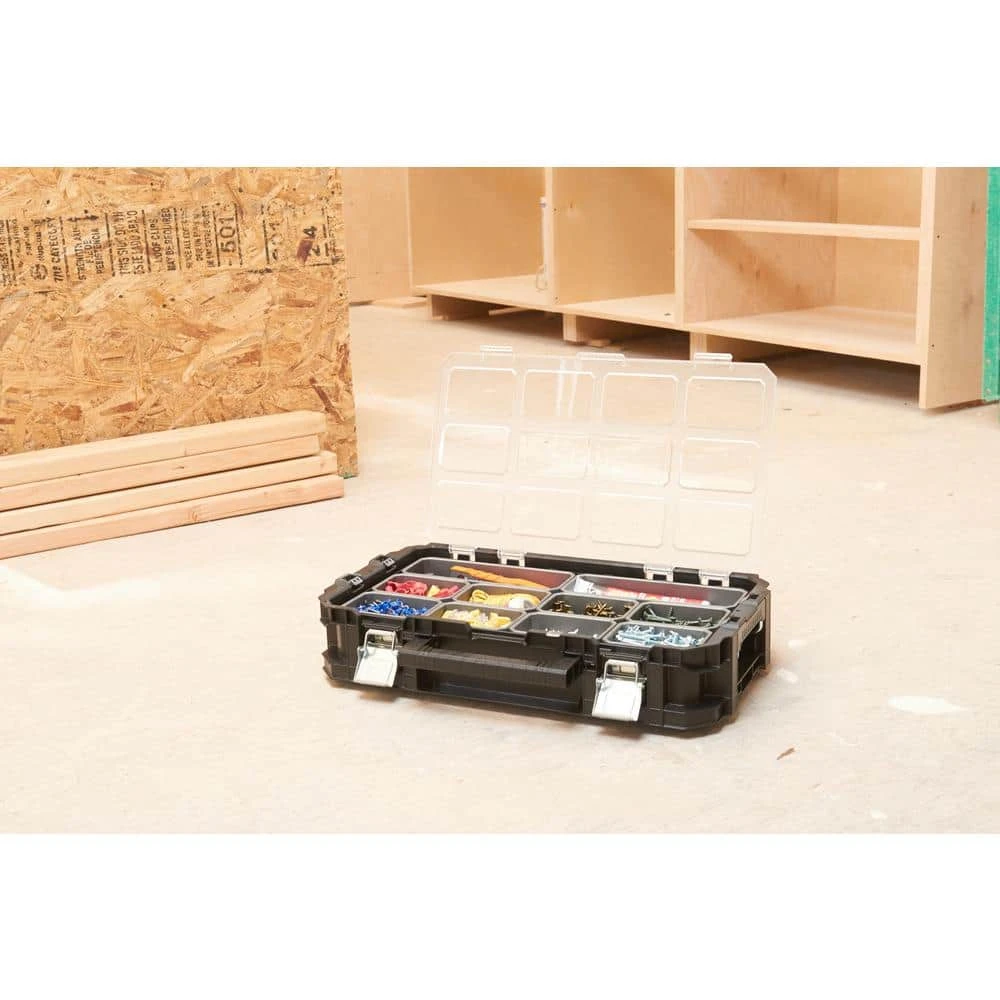 Husky Connect Stackable Portable Heavy Duty Lightweight 10-Compartment Small Tool And Parts Organizer 7 Husky Connect Stackable Portable Heavy Duty Lightweight 10-Compartment Small Tool And Parts Organizer - Image 7