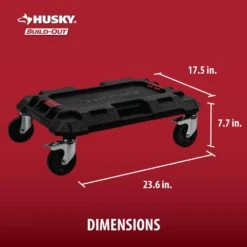Husky Build-Out 23 In. W Modular Tool Storage Polymer Multipurpose Dolly -Husky Shop black husky modular tool storage systems hky22850 4f 1000