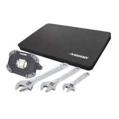 Husky Adjustable Wrench Set (3-Piece) 1000 Lumen LED Utility Light And Kneeling Pad -Husky Shop black husky multi tools 90665 76 1000