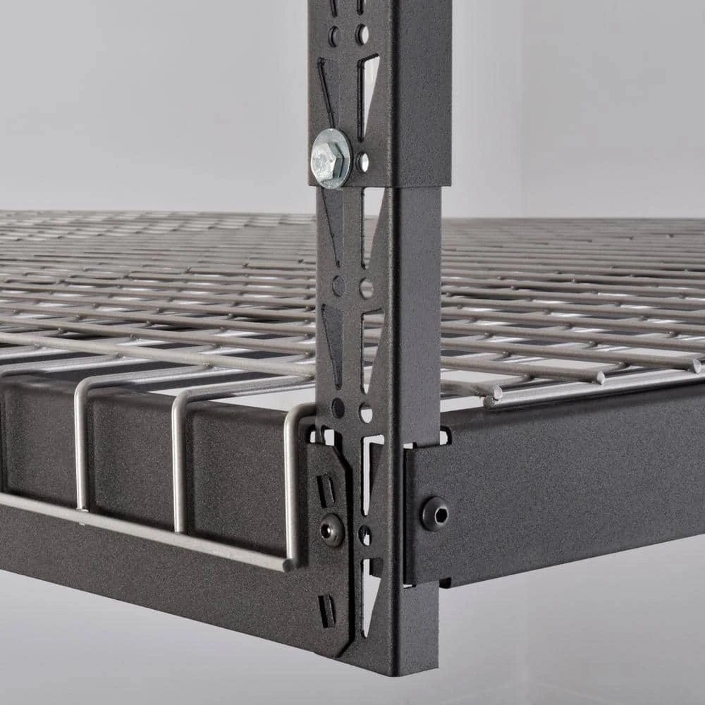 Husky 97.5 In. W X 43.75 In. H X 32 In. D Adjustable Height Metal Heavy-Duty Overhead Garage Storage Rack In Black 10 Husky 97.5 In. W X 43.75 In. H X 32 In. D Adjustable Height Metal Heavy-Duty Overhead Garage Storage Rack In Black - Image 10