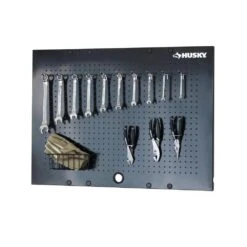 Husky 2-Pack Steel Pegboard Set In Black (36 In. W X 26 In. H) For Ready-to-Assemble Steel Garage Storage System -Husky Shop black husky pegboards g3600ap us a0 1000