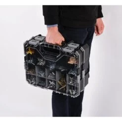 Husky 36-Compartment Hand Tool Box Interlocking Small Parts Organizer In Black (2-Pack) 5 Husky 36-Compartment Hand Tool Box Interlocking Small Parts Organizer In Black (2-Pack) -Husky Shop black husky portable tool boxes thd2020 002 31 1000