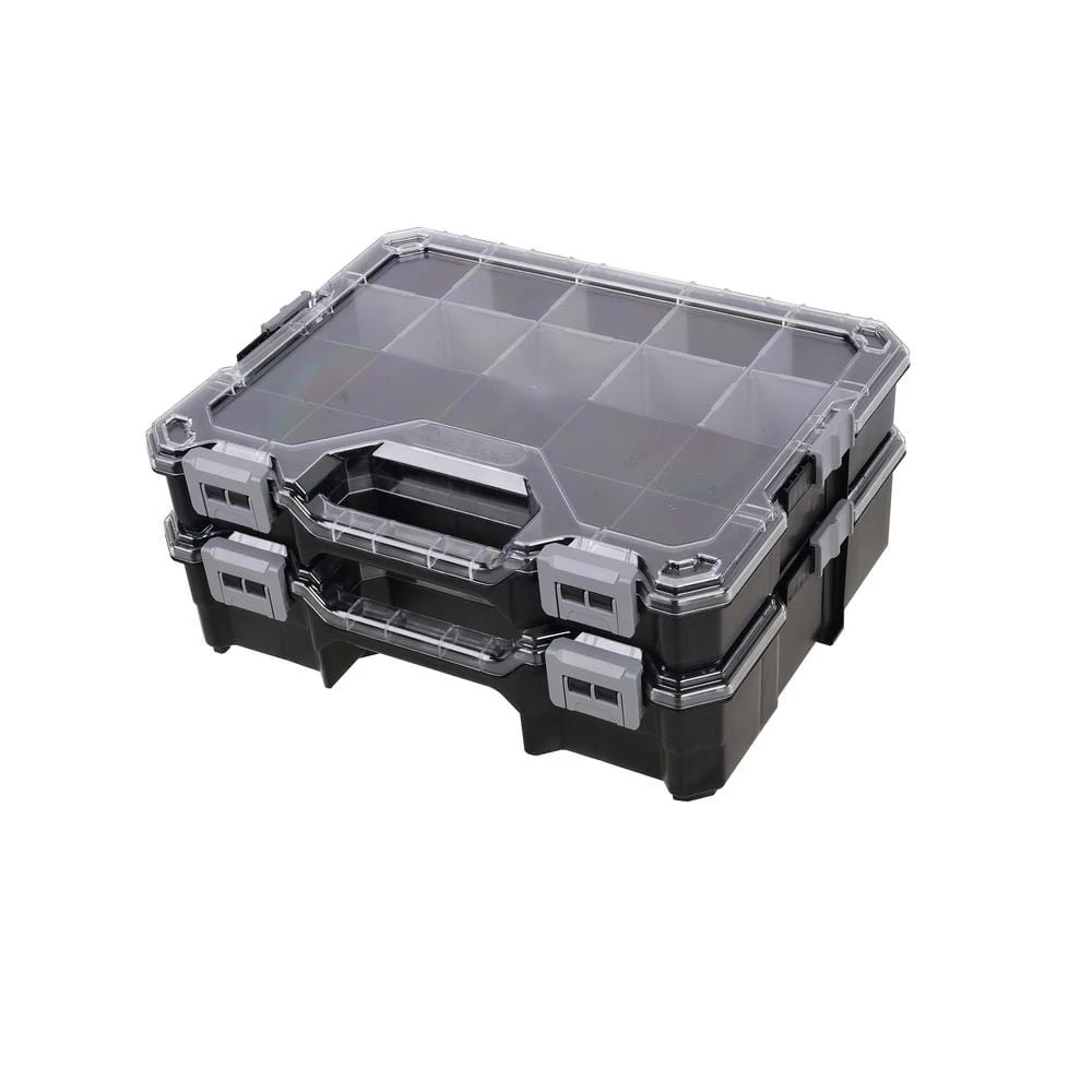 Husky 36-Compartment Hand Tool Box Interlocking Small Parts Organizer In Black (2-Pack) 1 Husky 36-Compartment Hand Tool Box Interlocking Small Parts Organizer In Black (2-Pack)
