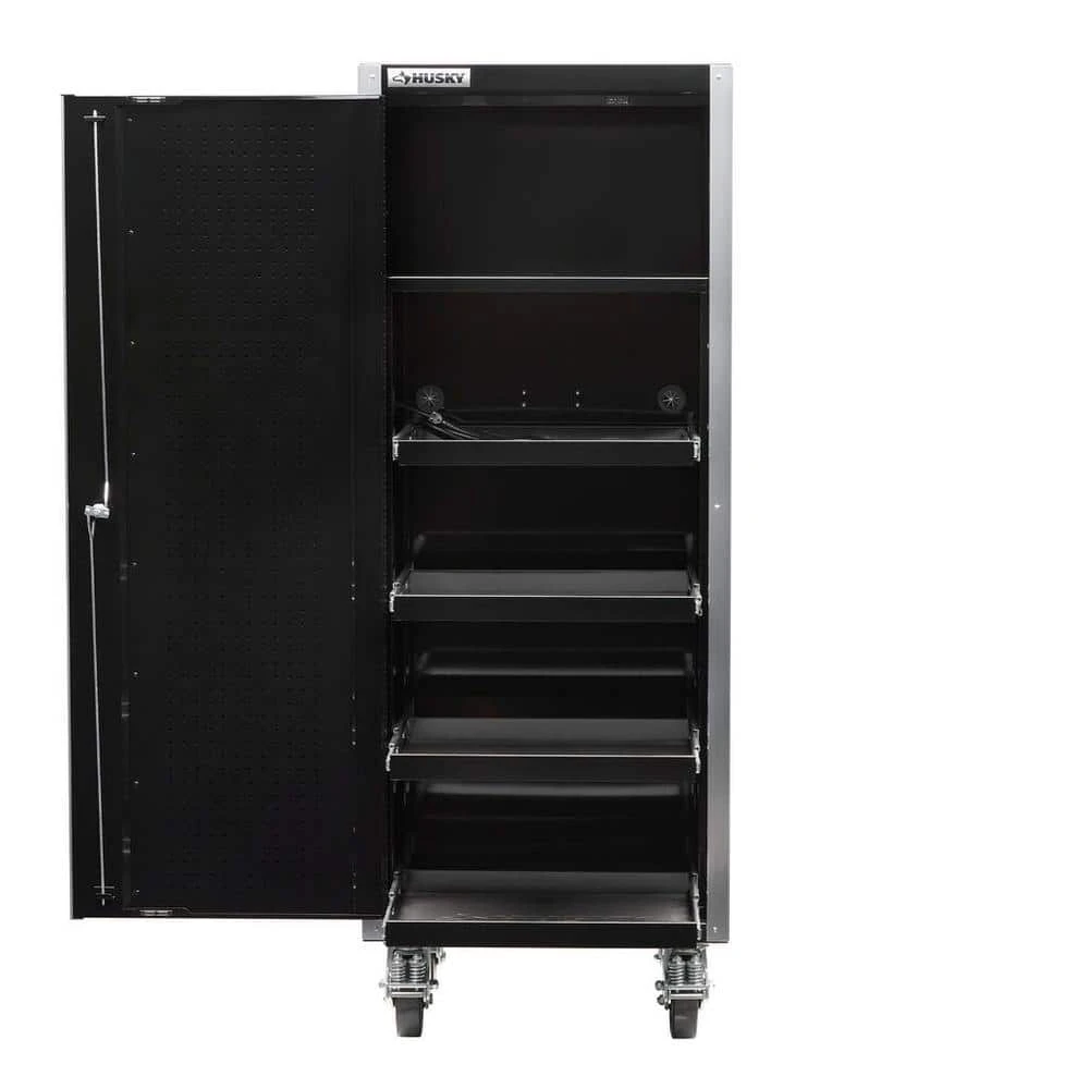 Husky 28 In. W X 25 In. D Professional Duty Side Tool Chest Locker With Casters In Black 2 Husky 28 In. W X 25 In. D Professional Duty Side Tool Chest Locker With Casters In Black - Image 2