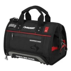 Husky 16 In. Large Mouth Tool Bag With Parts Bin Zone