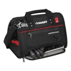 Husky 16 In. Large Mouth Tool Bag With Parts Bin Zone -Husky Shop black husky tool bags 526 248 a0 1000