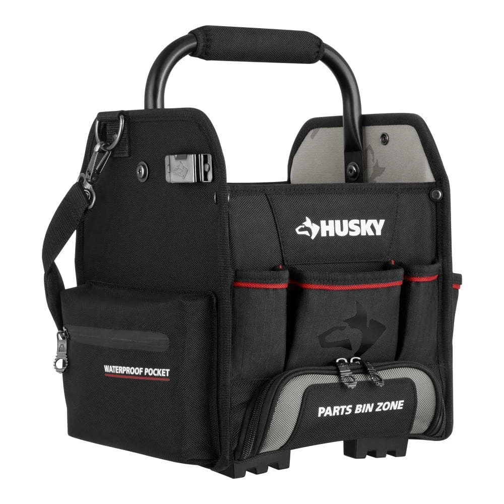 Husky 10 In. Tool Tote With Integrated Parts Bin Zone 3 Husky 10 In. Tool Tote With Integrated Parts Bin Zone - Image 3