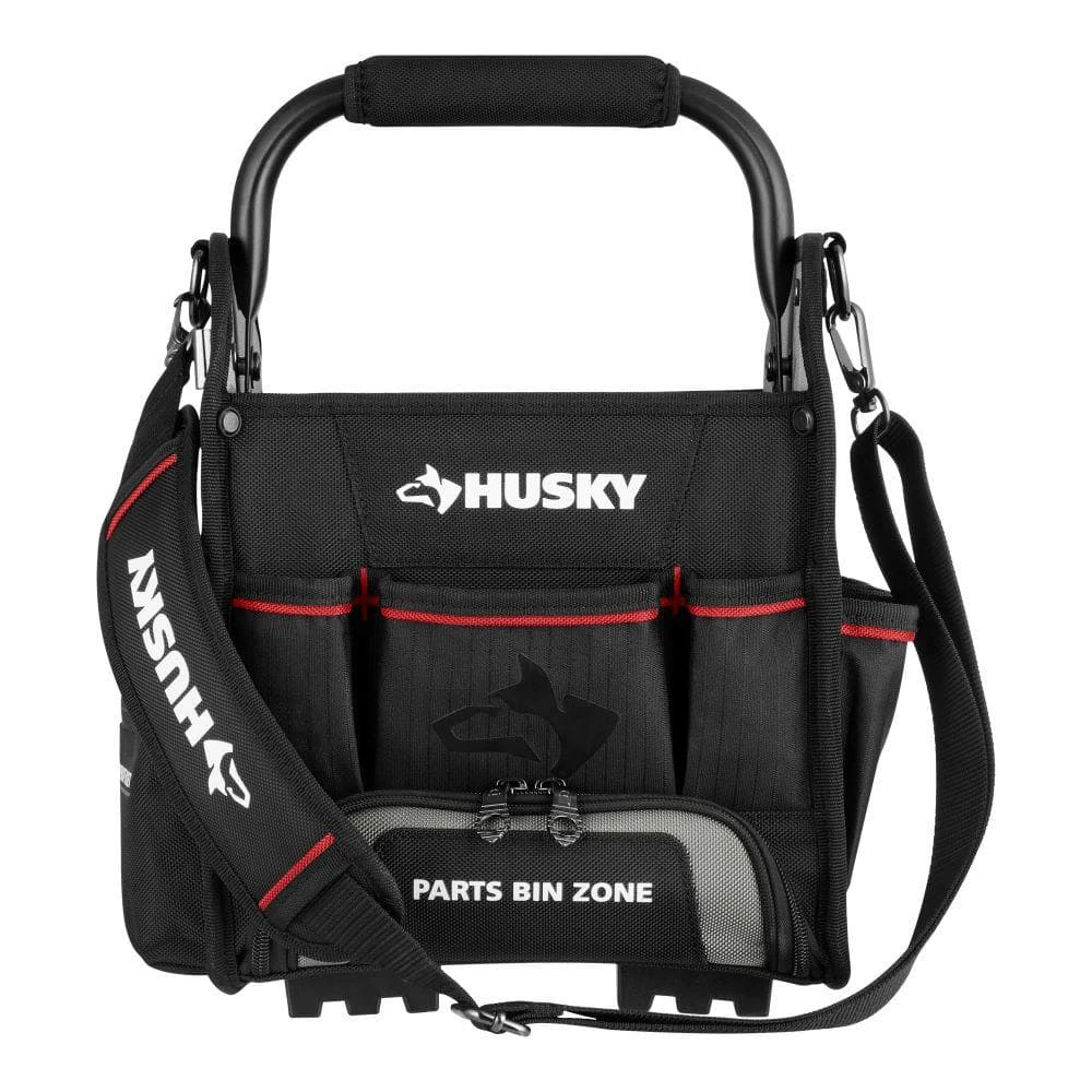Husky 10 In. Tool Tote With Integrated Parts Bin Zone 1 Husky 10 In. Tool Tote With Integrated Parts Bin Zone