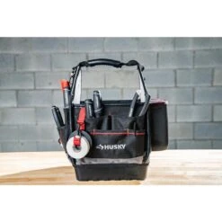 Husky Heavy Duty 10 In. PRO Tool Tote -Husky Shop black husky tool bags h 010 1f 1000