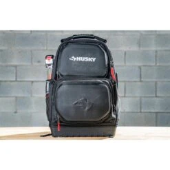 Husky Heavy Duty PRO Tool Backpack -Husky Shop black husky tool bags h 68007 1d 1000