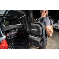 Husky Heavy Duty PRO Tool Backpack -Husky Shop black husky tool bags h 68007 76 1000
