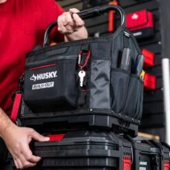 Husky Build-Out 14 In. Tool Tote 20 Husky Build-Out 14 In. Tool Tote -Husky Shop black husky tool bags hd72014 th 77 1000