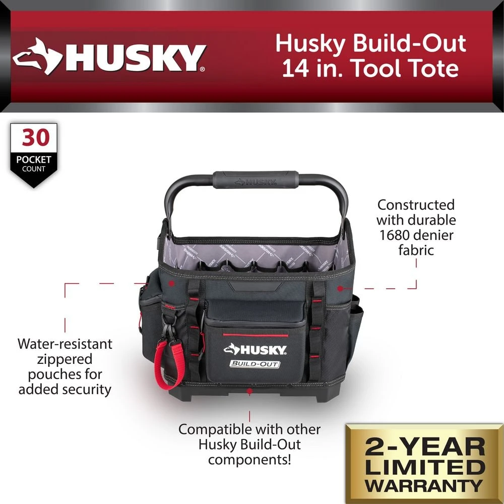 Husky Build-Out 14 In. Tool Tote 2 Husky Build-Out 14 In. Tool Tote - Image 2