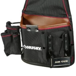 Husky 2-Pocket Small Framer Tool Pouch With Leather 9 Husky 2-Pocket Small Framer Tool Pouch With Leather -Husky Shop black husky tool belts gp 46667n14 40 1000