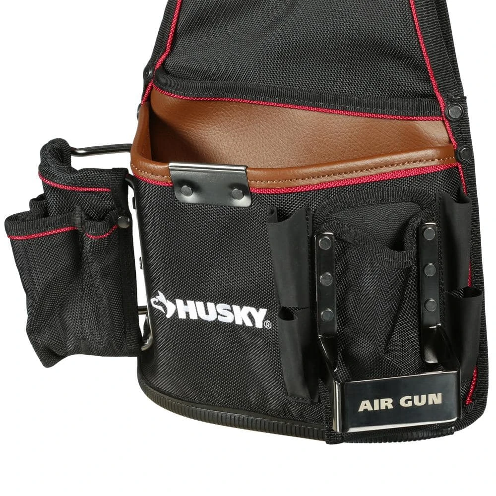 Husky 2-Pocket Small Framer Tool Pouch With Leather 3 Husky 2-Pocket Small Framer Tool Pouch With Leather - Image 3