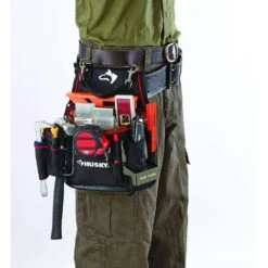 Husky 2-Pocket Small Framer Tool Pouch With Leather 13 Husky 2-Pocket Small Framer Tool Pouch With Leather -Husky Shop black husky tool belts gp 46667n14 77 1000