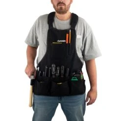 Husky 23 In. 16-Pocket Black Canvas Bib Tool Work Apron 19 Husky 23 In. 16-Pocket Black Canvas Bib Tool Work Apron -Husky Shop black husky tool belts hd00122 th 31 1000