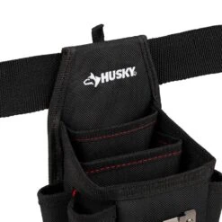 Husky 6.7 In. Black 3-Pocket Utility Tool Belt Pouch -Husky Shop black husky tool belts hd00130 th 1f 1000