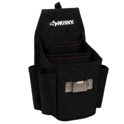 Husky 6.7 In. Black 3-Pocket Utility Tool Belt Pouch -Husky Shop black husky tool belts hd00130 th 40 1000