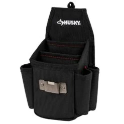 Husky 6.7 In. Black 3-Pocket Utility Tool Belt Pouch -Husky Shop black husky tool belts hd00130 th a0 1000