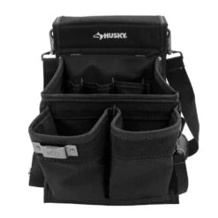 Husky Heavy-Duty 14-Pocket Electrician's Tool Belt Pouch In Black 15 Husky Heavy-Duty 14-Pocket Electrician's Tool Belt Pouch In Black -Husky Shop black husky tool belts hd00143 4f 1000