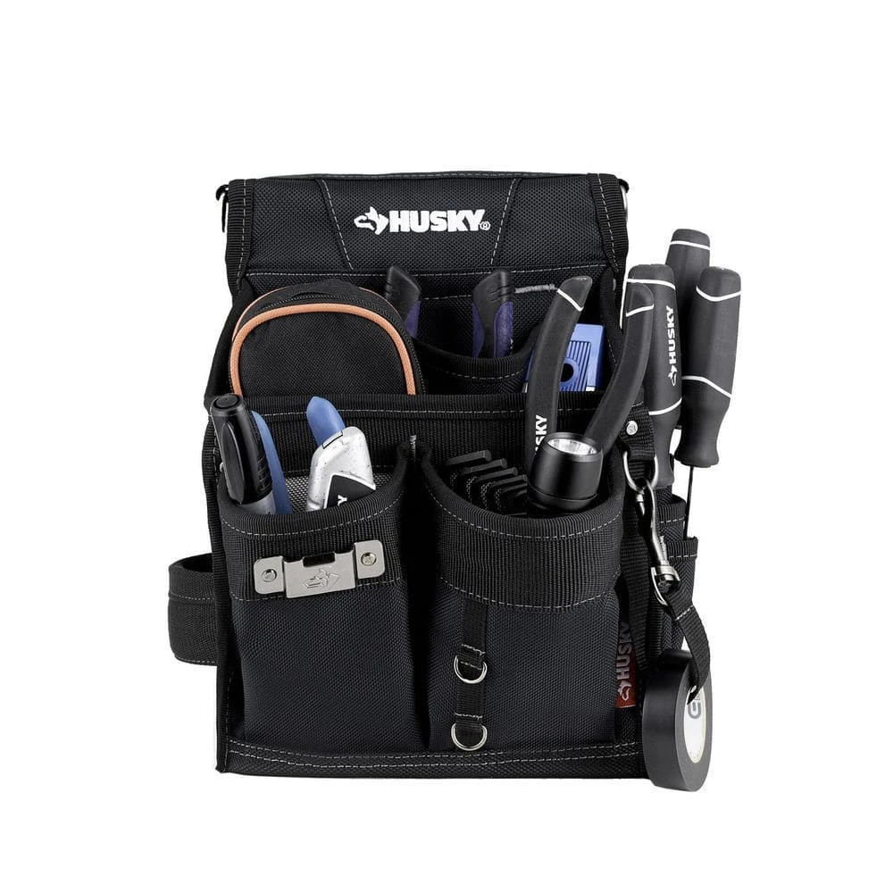Husky Electrician's Tool Belt Pouch With Tape Measure Holder 3 Husky Electrician's Tool Belt Pouch With Tape Measure Holder - Image 3