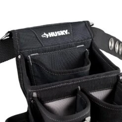 Husky Electrician's Tool Belt Pouch With Tape Measure Holder 18 Husky Electrician's Tool Belt Pouch With Tape Measure Holder -Husky Shop black husky tool belts hd00171 4f 1000