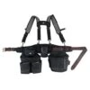 Husky Framers 2-Bag Work Tool Belt With Suspenders -Husky Shop black husky tool belts hd00173 64 1000