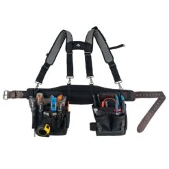 Husky Electricians 2-Bag Work Tool Belt With Suspenders 14 Husky Electricians 2-Bag Work Tool Belt With Suspenders -Husky Shop black husky tool belts hd00174 40 1000