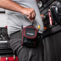 Husky 4.5 In. Clip On Tool Belt Pouch 20 Husky 4.5 In. Clip On Tool Belt Pouch -Husky Shop black husky tool belts hd55100 th 1f 1000
