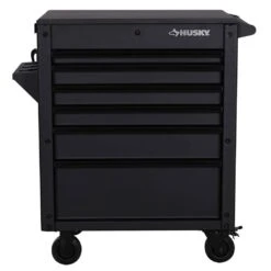 Husky Tool Storage 31 In. W 6-Drawer Black Rolling Tool Cart -Husky Shop black husky tool carts h30mech6blk 1d 1000