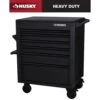 Husky Tool Storage 31 In. W 6-Drawer Black Rolling Tool Cart -Husky Shop black husky tool carts h30mech6blk 64 1000