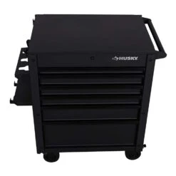 Husky Tool Storage 31 In. W 6-Drawer Black Rolling Tool Cart -Husky Shop black husky tool carts h30mech6blk 76 1000