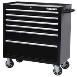 Husky 36 In. W X 18 In. D 12-Drawer Black Rolling Tool Chest Combo -Husky Shop black husky tool chest combos h36ch6tr6blk 76 1000