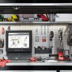 Husky 72 In. W X 25 In. D Professional Duty Tool Workbench Storage Hutch -Husky Shop black husky top tool chests hpro72hutchblk 77 1000