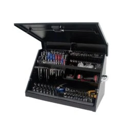 Husky Heavy-Duty 30 In. W X 15 In. D Black Steel Portable Triangle Top Chest For Sockets, Wrenches And Screwdrivers -Husky Shop black husky top tool chests thd30140 40 1000