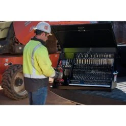 Husky Heavy-Duty 36 In. W X 17 In. D Black Steel Portable Triangle Top Chest For Sockets, Wrenches And Screwdrivers -Husky Shop black husky top tool chests thd36280 31 1000