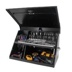 Husky Heavy-Duty 36 In. W X 17 In. D Black Steel Portable Triangle Top Chest For Sockets, Wrenches And Screwdrivers -Husky Shop black husky top tool chests thd36280 40 1000