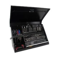 Husky Heavy-Duty 36 In. W X 17 In. D Black Steel Portable Triangle Top Chest For Sockets, Wrenches And Screwdrivers -Husky Shop black husky top tool chests thd36280 66 1000