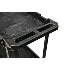 Husky 2-Tier Plastic 4-Wheeled Service Cart In Black 12 Husky 2-Tier Plastic 4-Wheeled Service Cart In Black -Husky Shop black husky utility carts 12603 44 1000