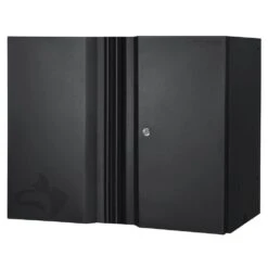 Husky Heavy Duty (28 In. W X 22 In. H X 14 In. D) Welded 20-Gauge Steel Wall Mounted Garage Cabinet In Black -Husky Shop black husky wall mounted cabinets hw1f281422 blk 4f 1000