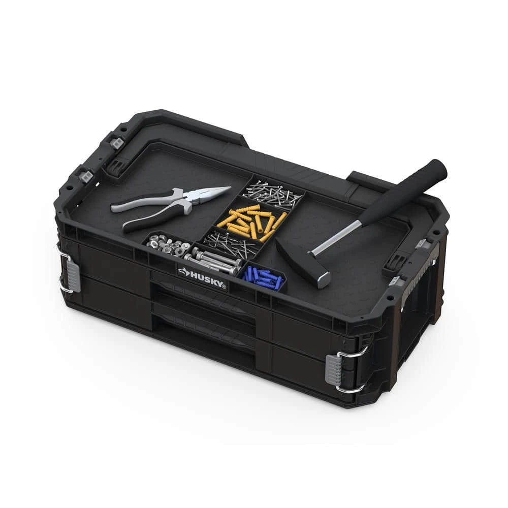 Husky Connect Stackable Portable 2 Drawer 13 Compartment Small Tools And Parts Organizer With Removable Dividers 2 Husky Connect Stackable Portable 2 Drawer 13 Compartment Small Tools And Parts Organizer With Removable Dividers - Image 2